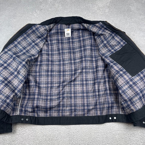 Vintage Carhartt‎ Jacket Mens 2XL Black Detroit J200 BLK Blanket Lined USA Union - Picture 5 of 11